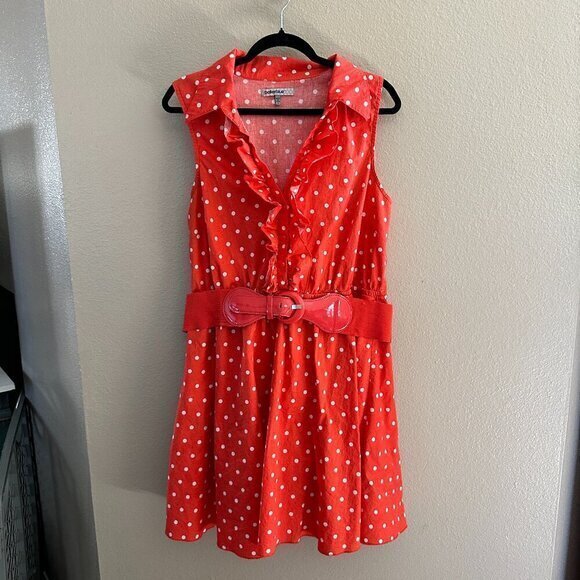 Bailey Blue Polka Dot Orange Dress ‎ Size 2X - Picture 1 of 9